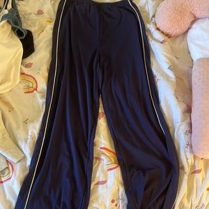 Y2k sport pants, size M, baggy casual pants, dark blue